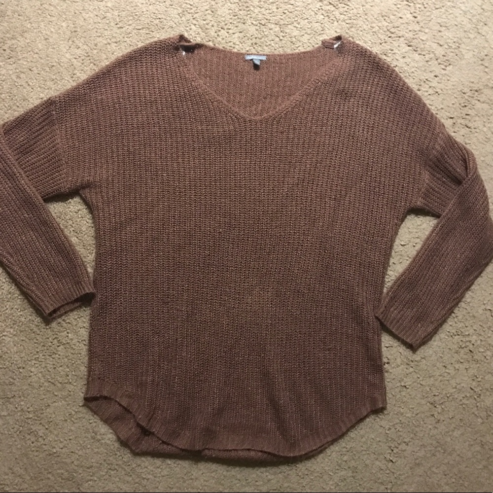 MAUVE KNIT SWEATER - M